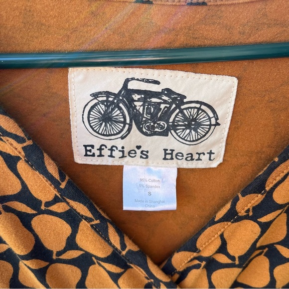 Effie’s Heart Sarah Long Sleeve Bartlett Pear Dress In Sz S - Picture 3 of 12